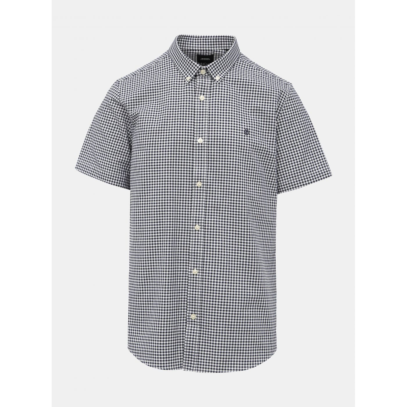 Burton Menswear London Gingham White-blue Plaid Slim Fit Shirt