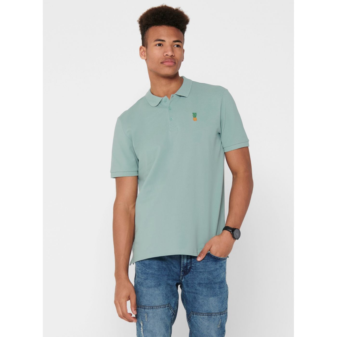 Blue Polo T-Shirt ONLY & SONS
