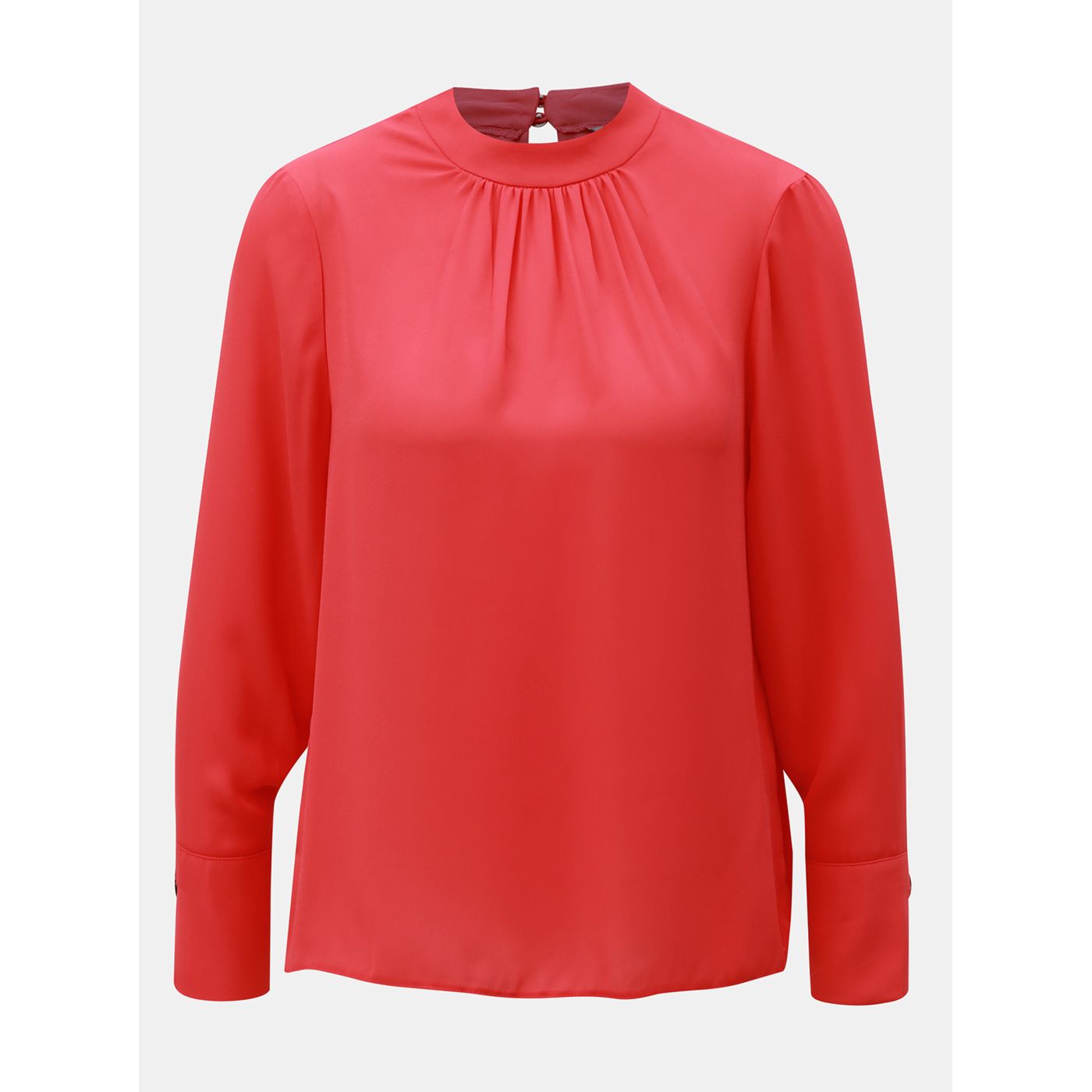 Dark pink loose blouse with dorothy perkins petite cut-out