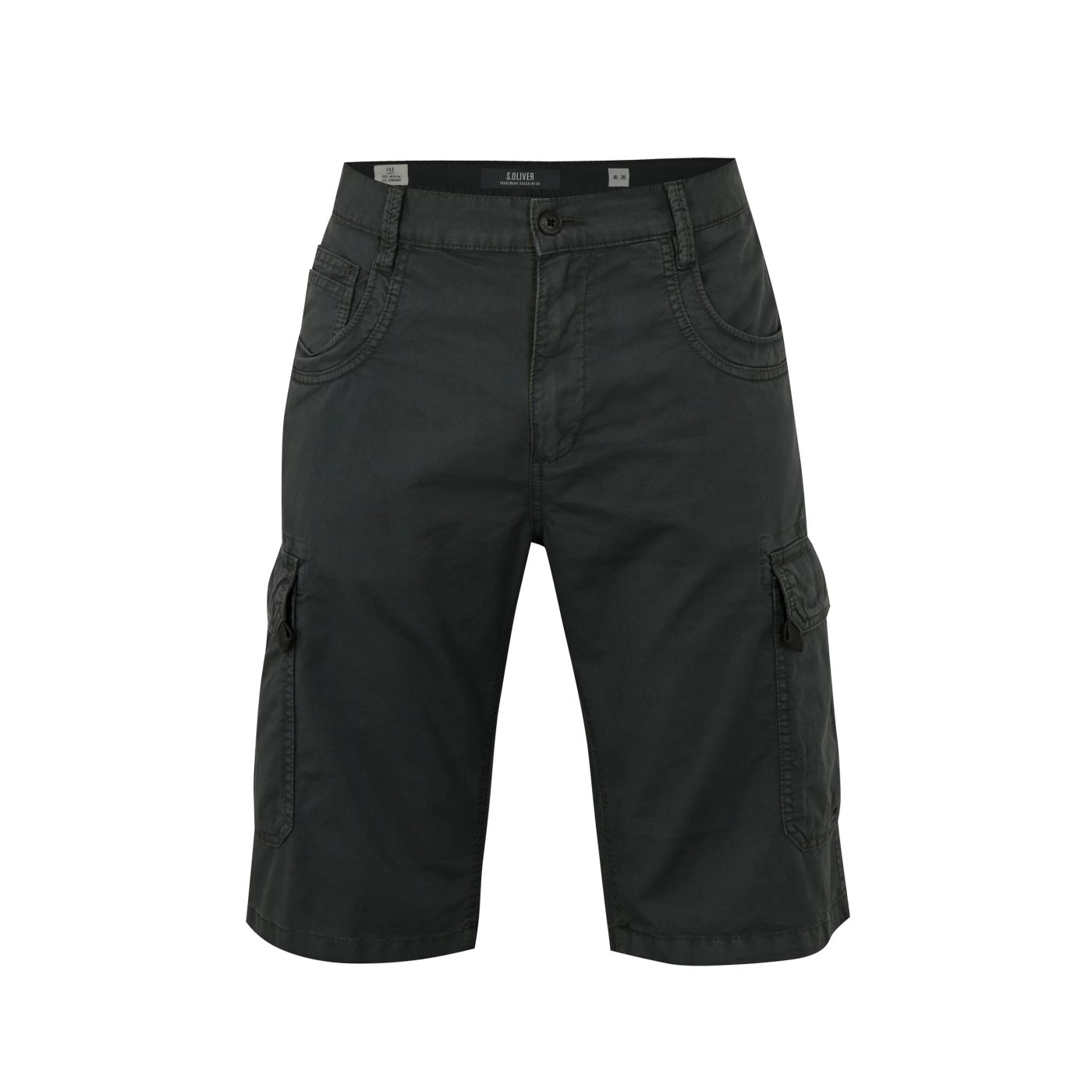 Dark Grey Men's Loose Fit Shorts with Pockets s.Oliver