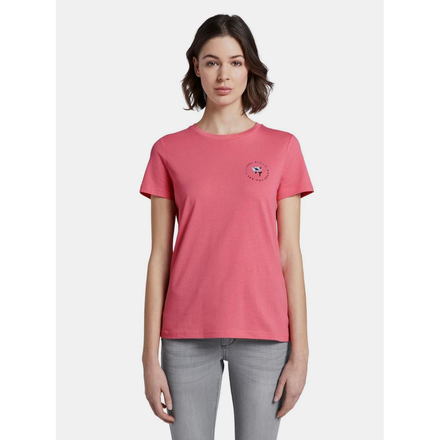 Tom Tailor Printed Pink Women's T-Shirt