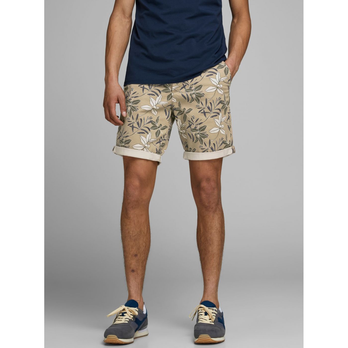 Beige Patterned Shorts Jack & Jones