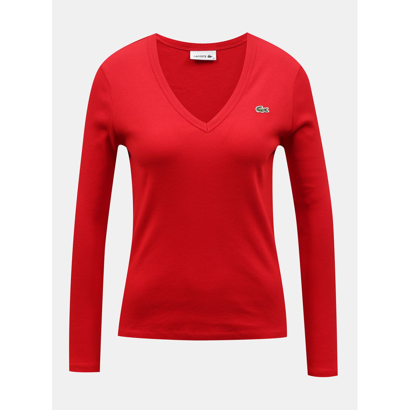 Red Women's T-Shirt Lacoste