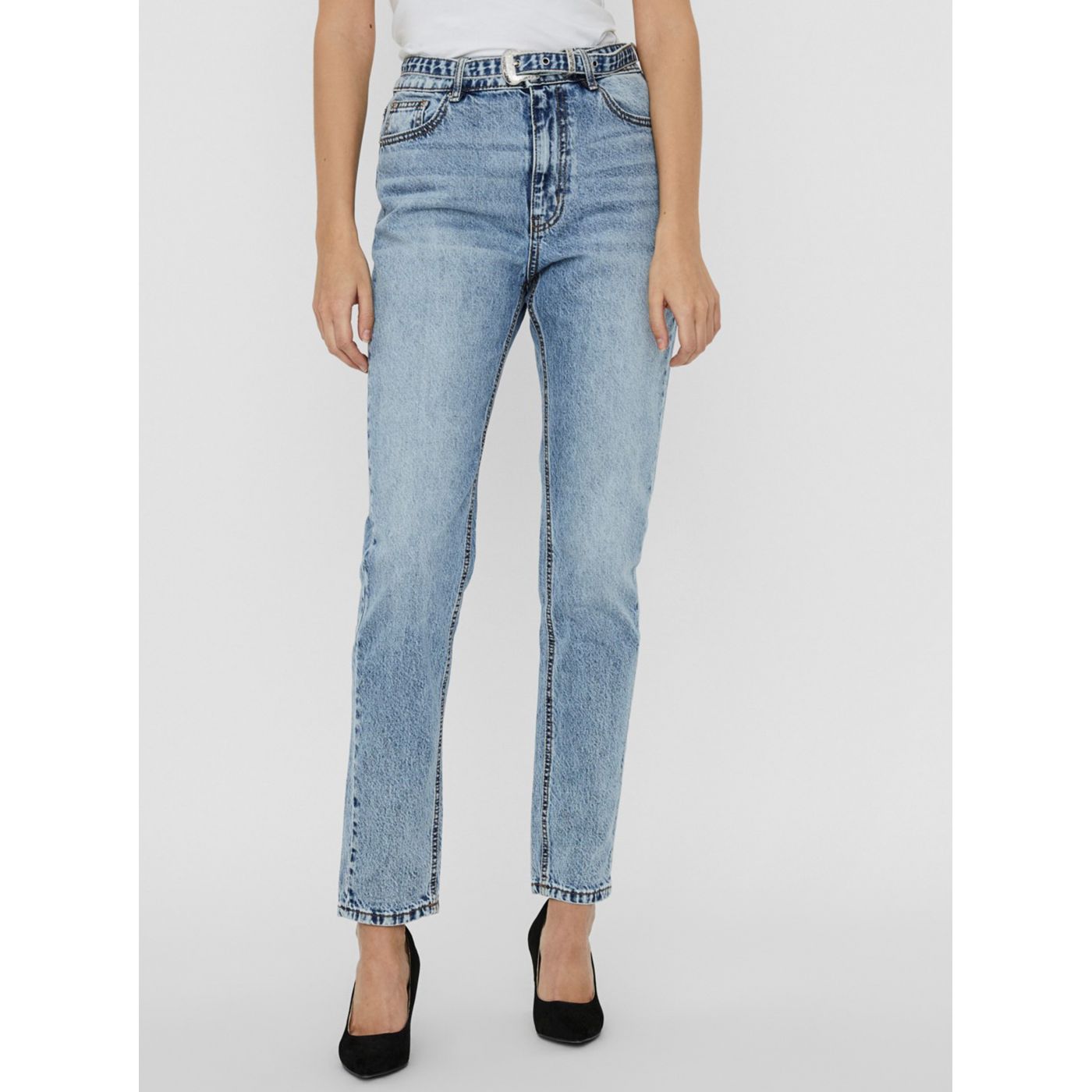 Blue jeans with vero moda joana belt