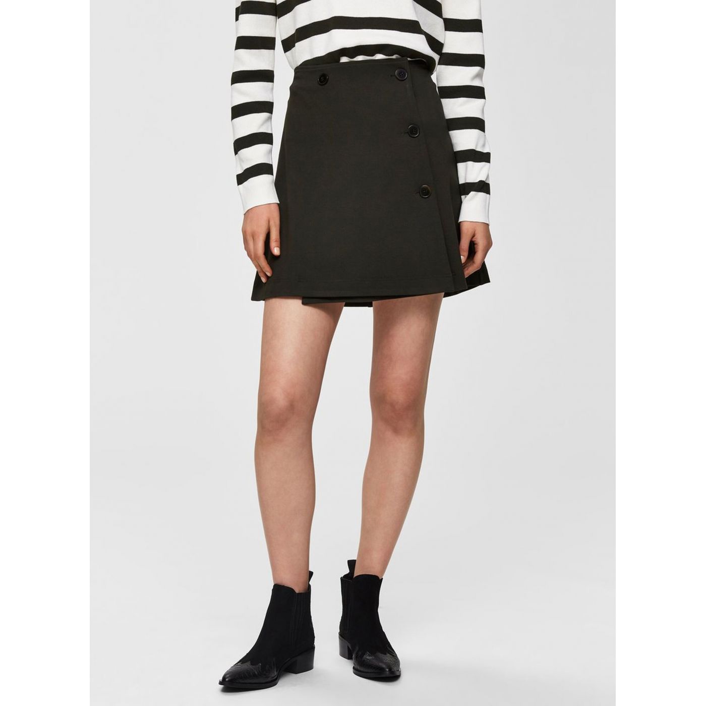 Dark Green Wrap Skirt Selected Femme Nouelle