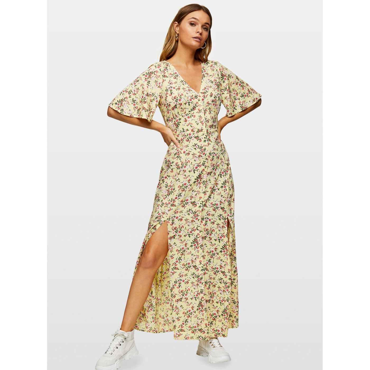 Miss Selfridge's Creamy Floral Maxi Dress