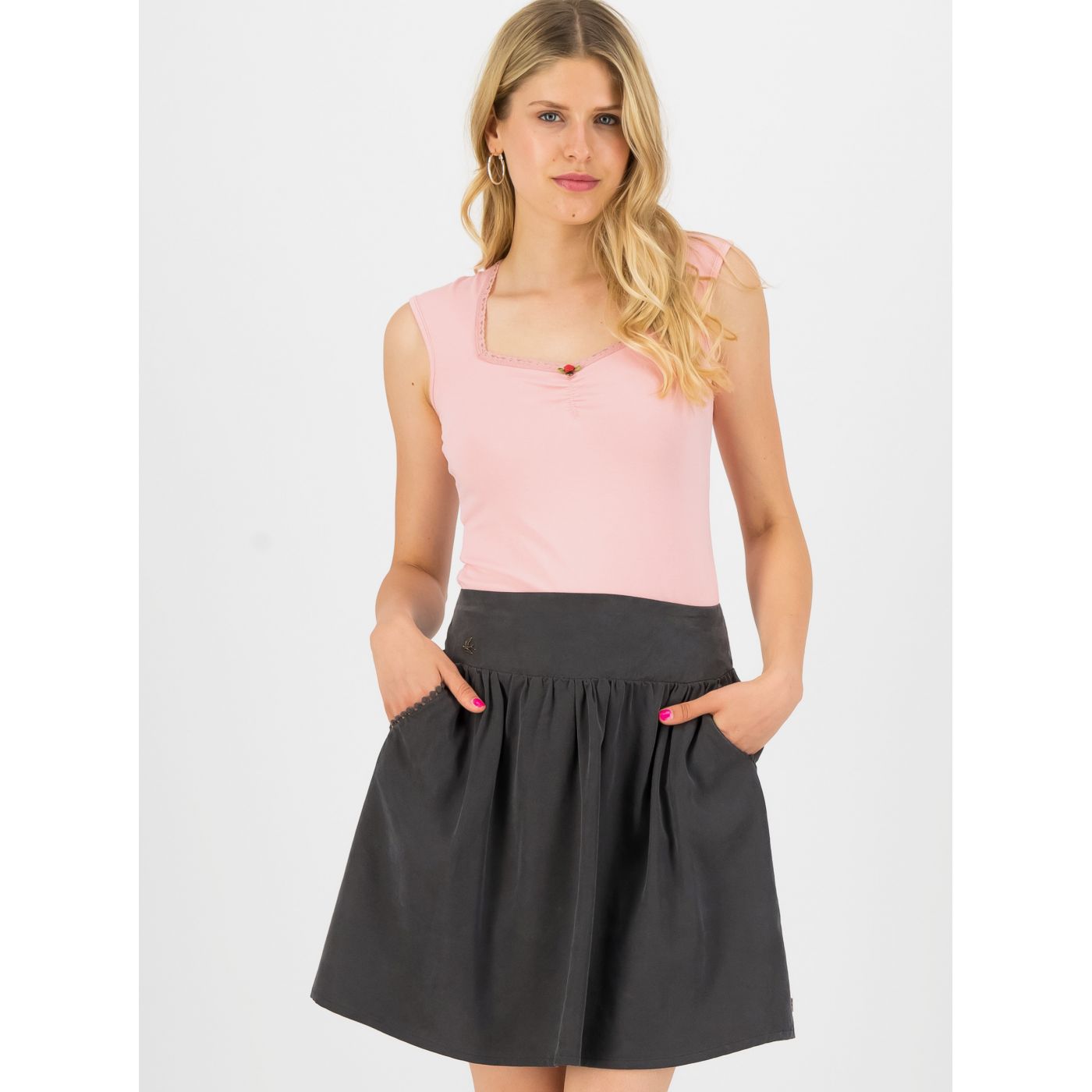 Blutsgeschwister Casual Grey Skirt