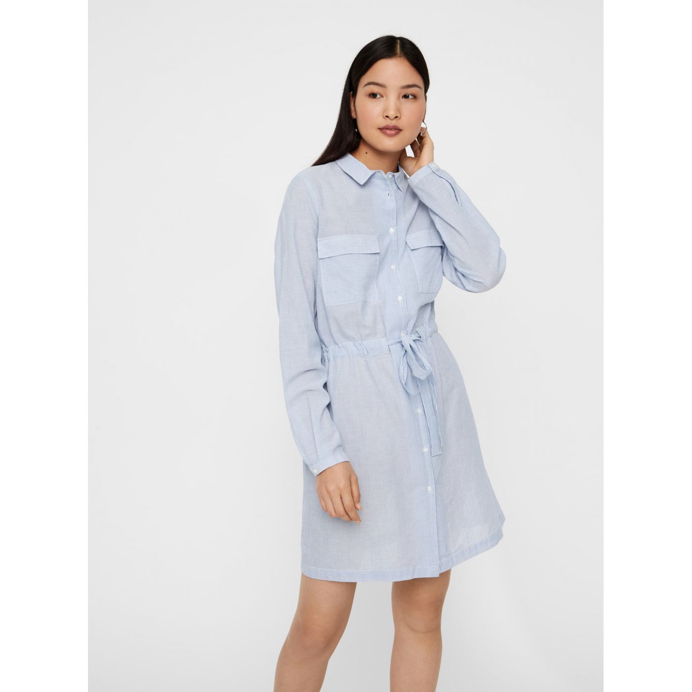 Light blue striped shirt dress VERO MODA Luca