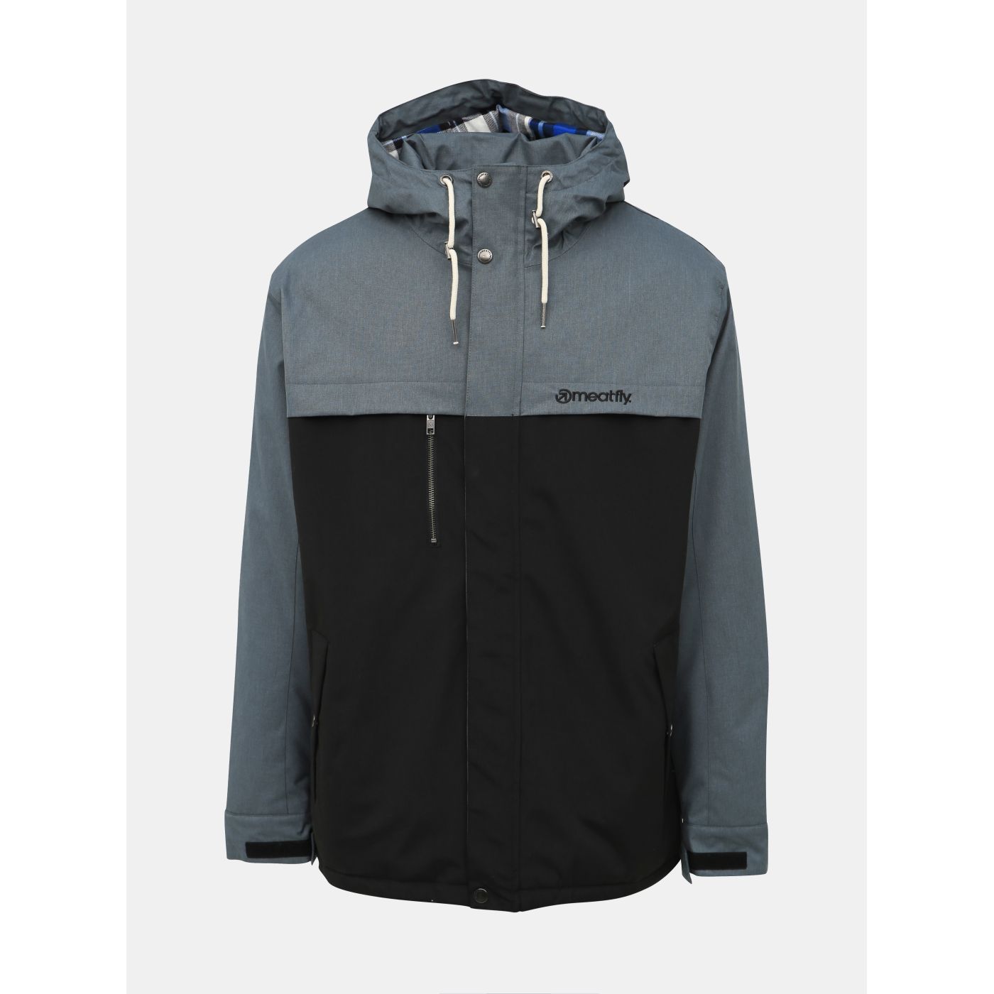 Gray-black men's functional winter jacket Meatfly Dandy