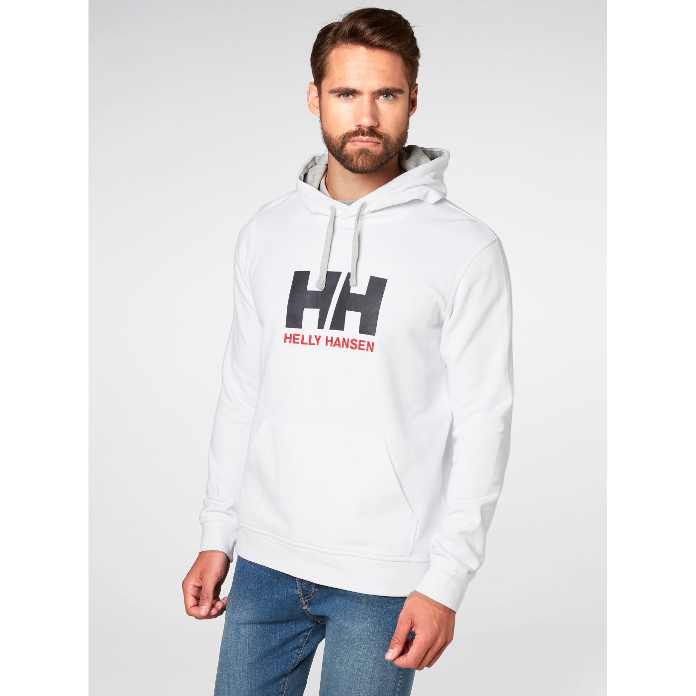 White men's sweatshirt with HELLY HANSEN print