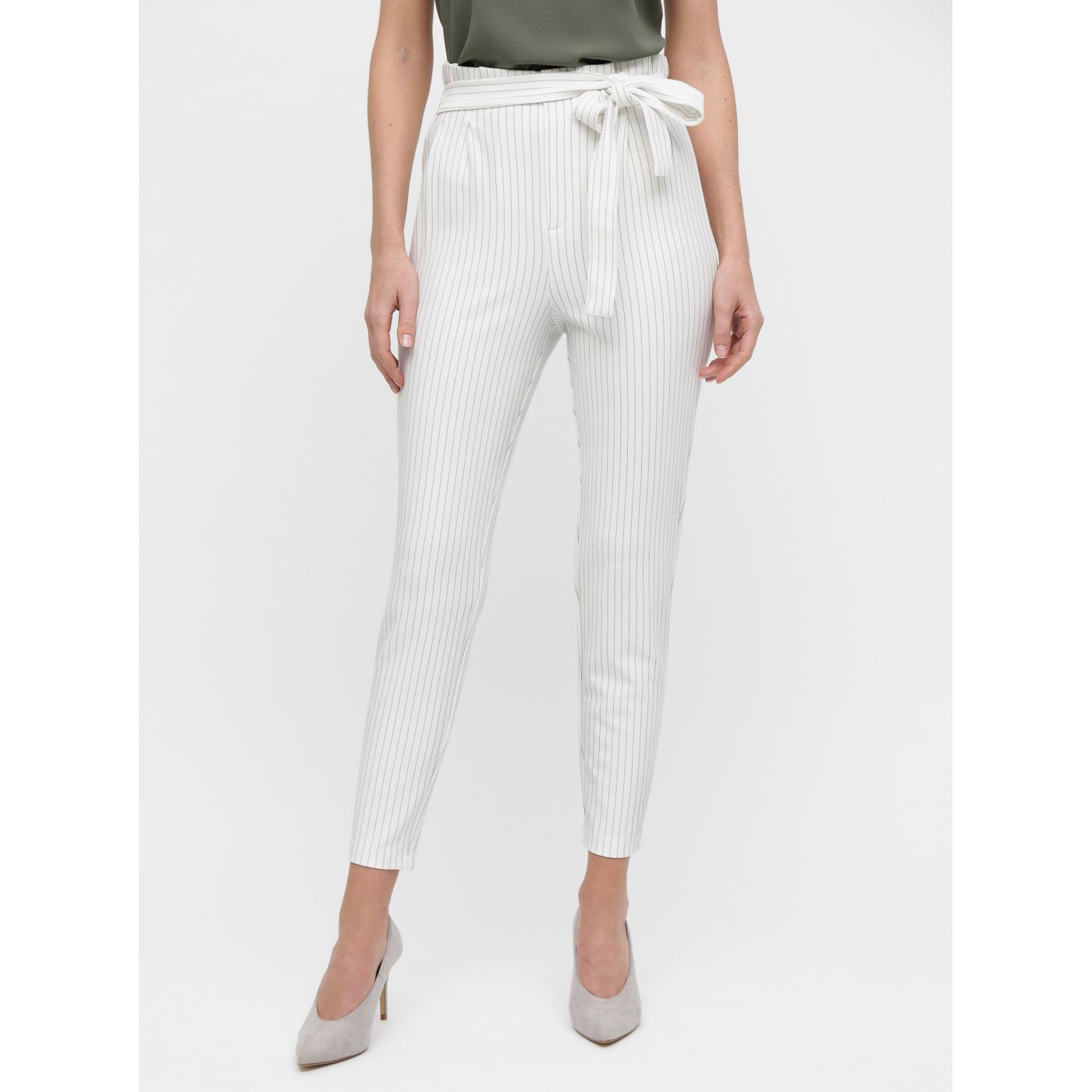 Cream Striped Trousers ONLY Florence