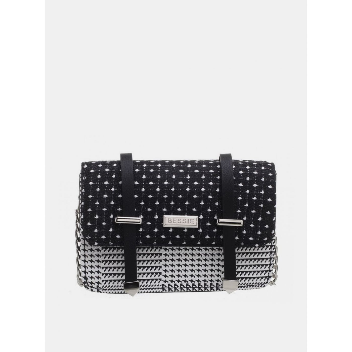 Bessie London Black Polka Dot Handbag