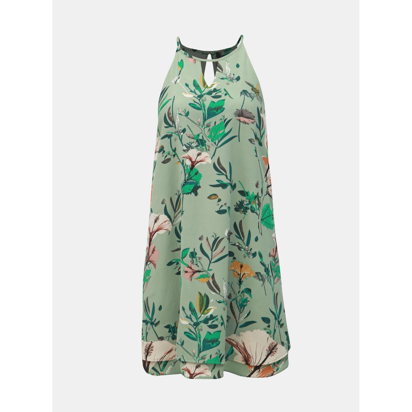 Green floral dress with openings ONLY Mariana