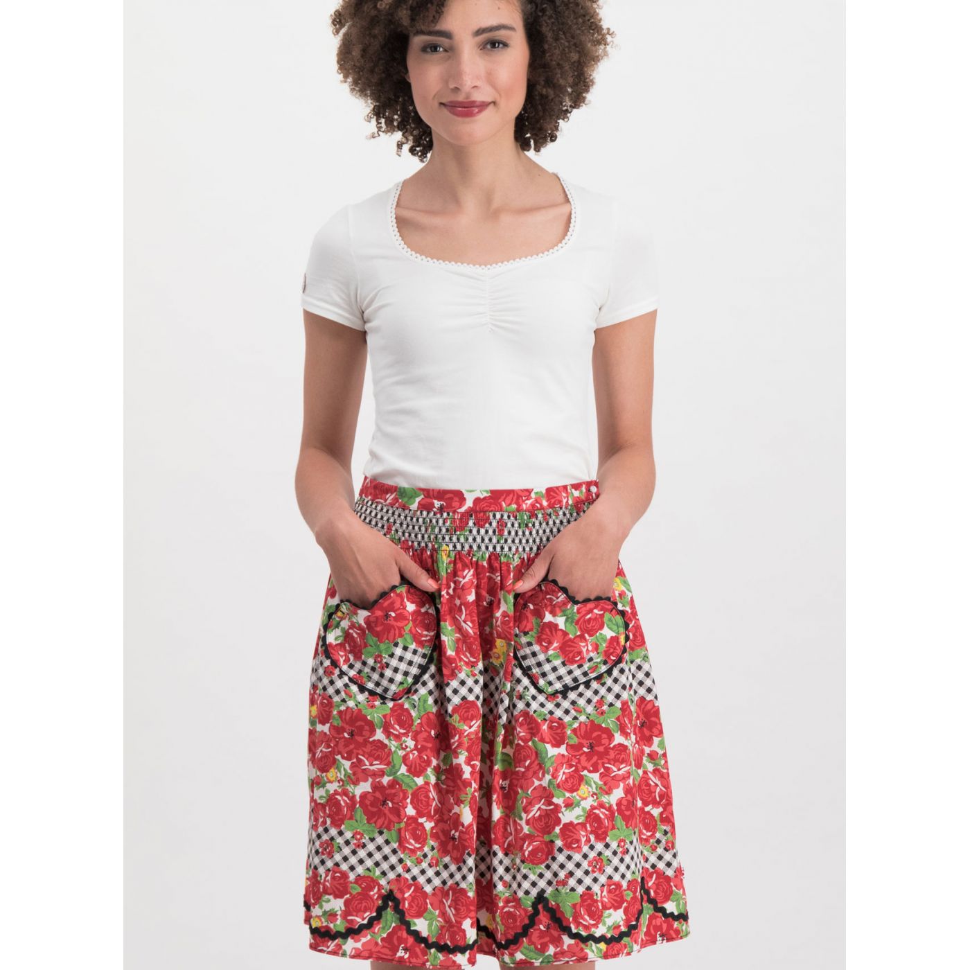 Blutsgeschwister Ring My Heatrbells Red Floral Skirt