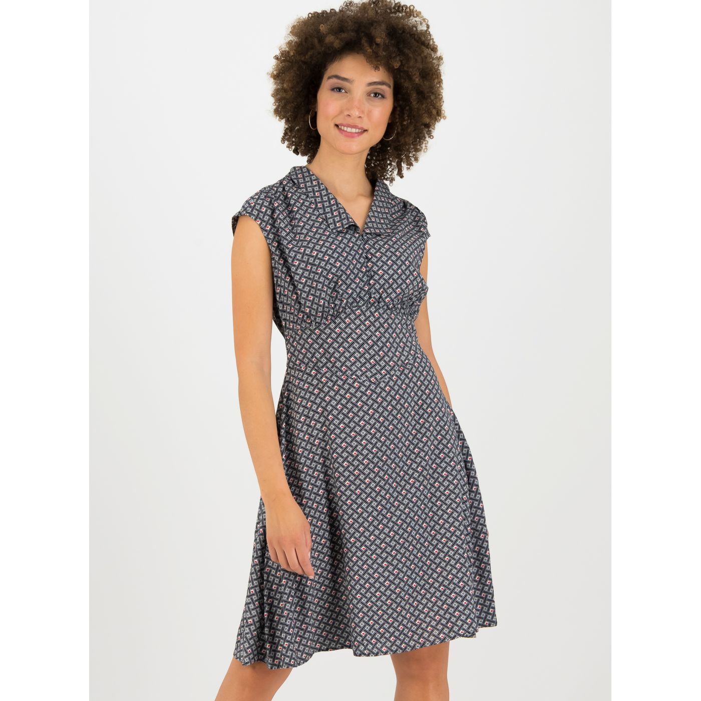 Blutsgeschwister White-black Patterned Dress