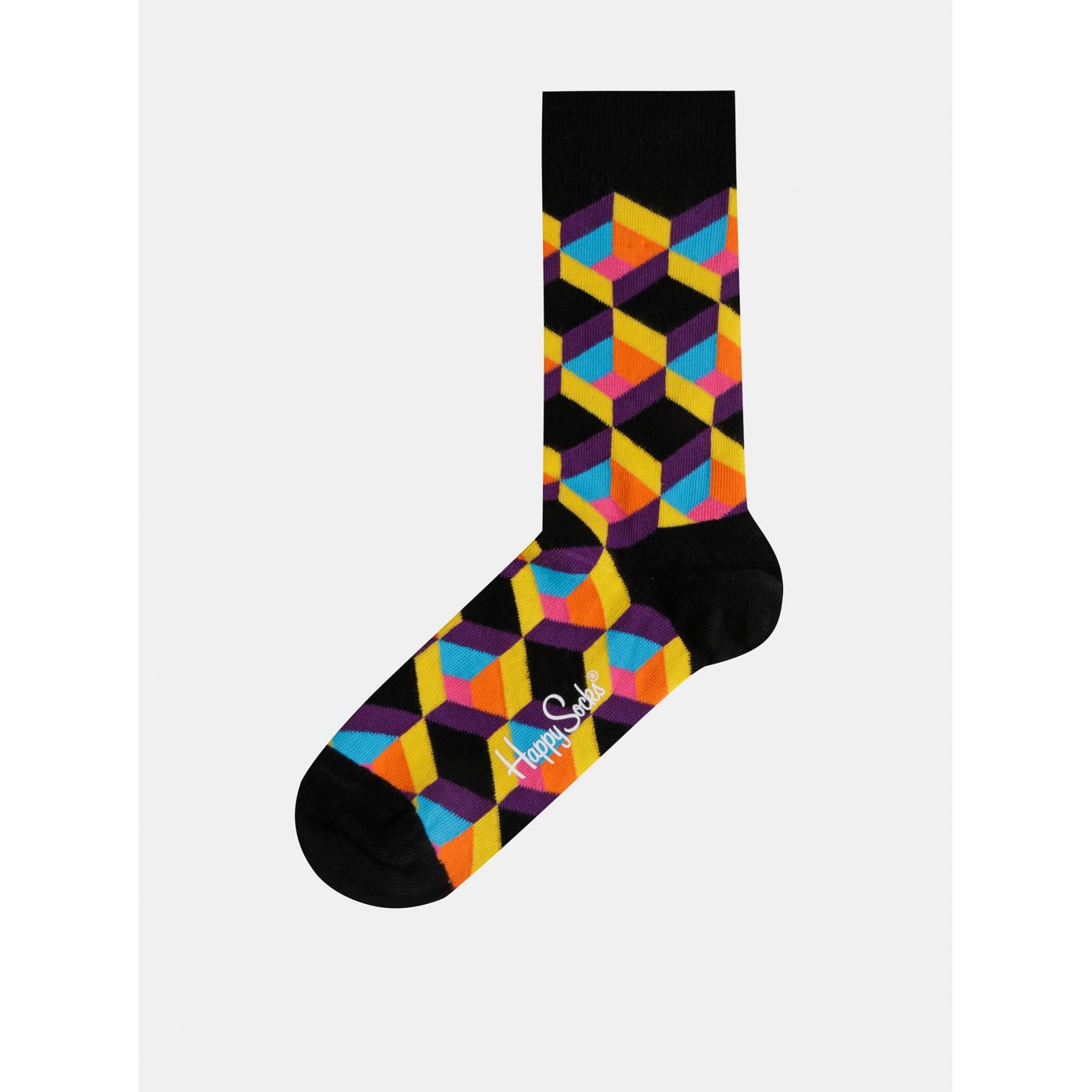 Happy Socks Optic Square Black Patterned Socks