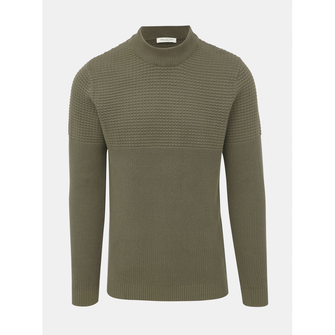 Khaki Sweater Selected Homme Bubble