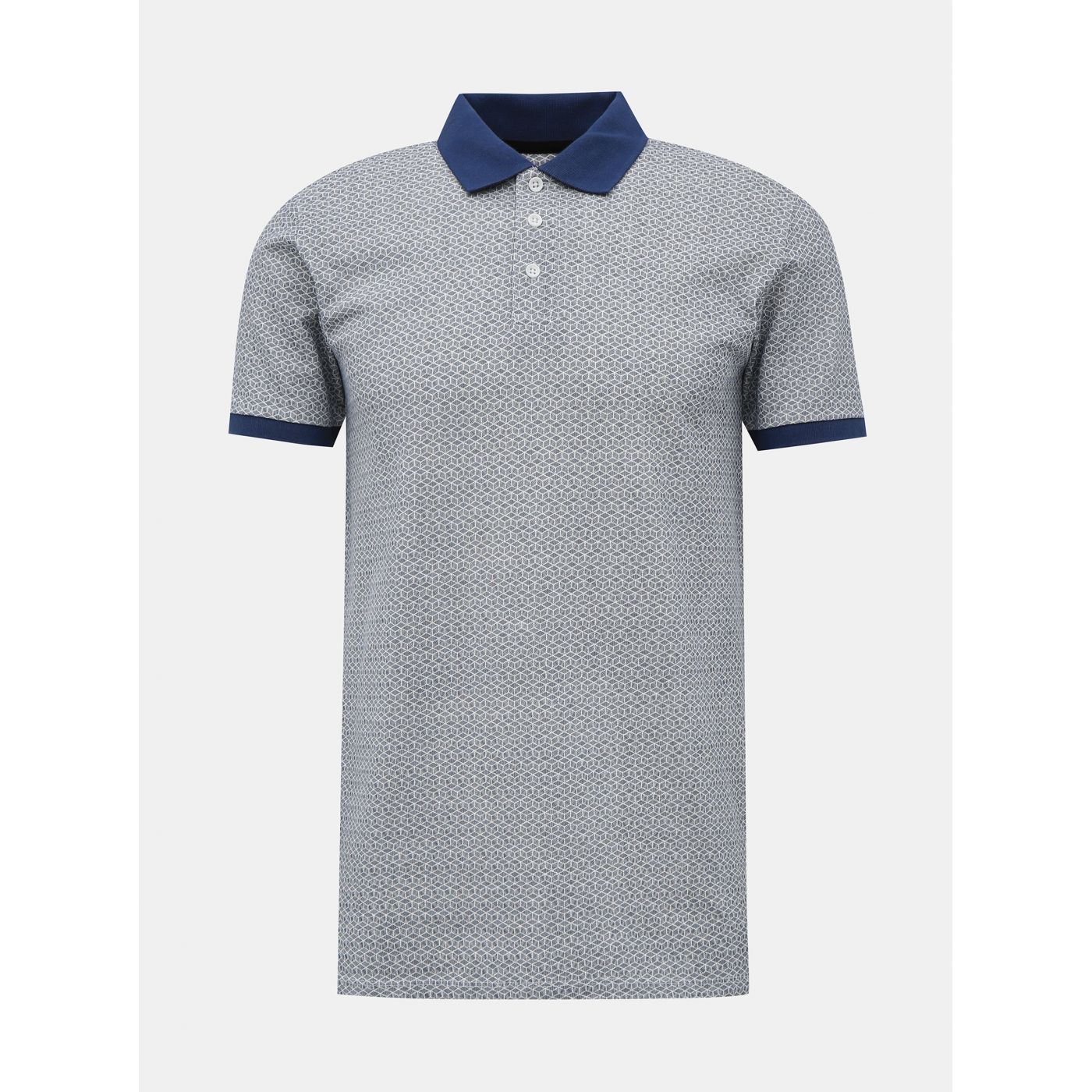 Lindbergh Blue Patterned Polo Shirt