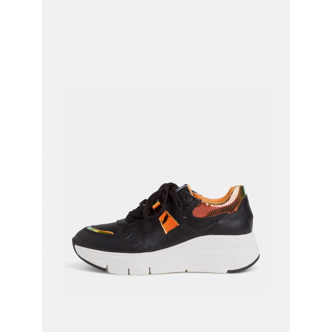 Black sneakers on Tamaris platform