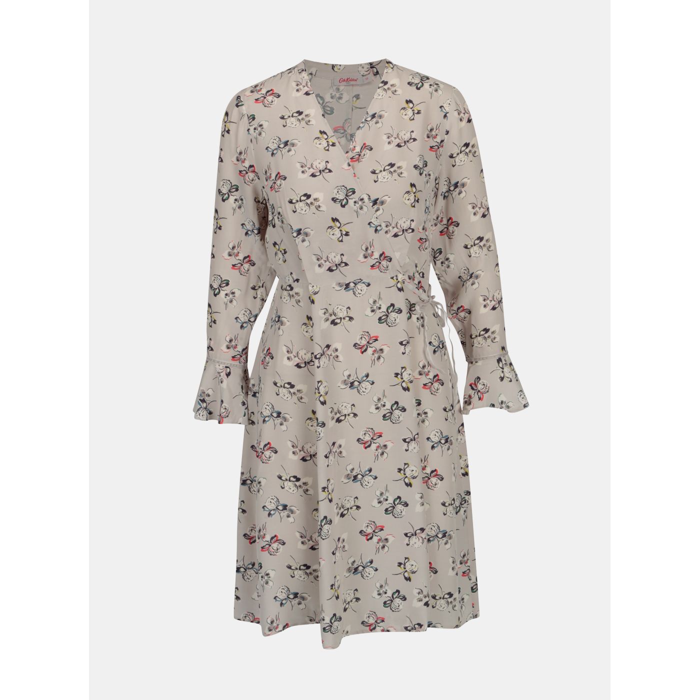 Grey Women's Floral Dress with Translaited Neckline Cath Kidston