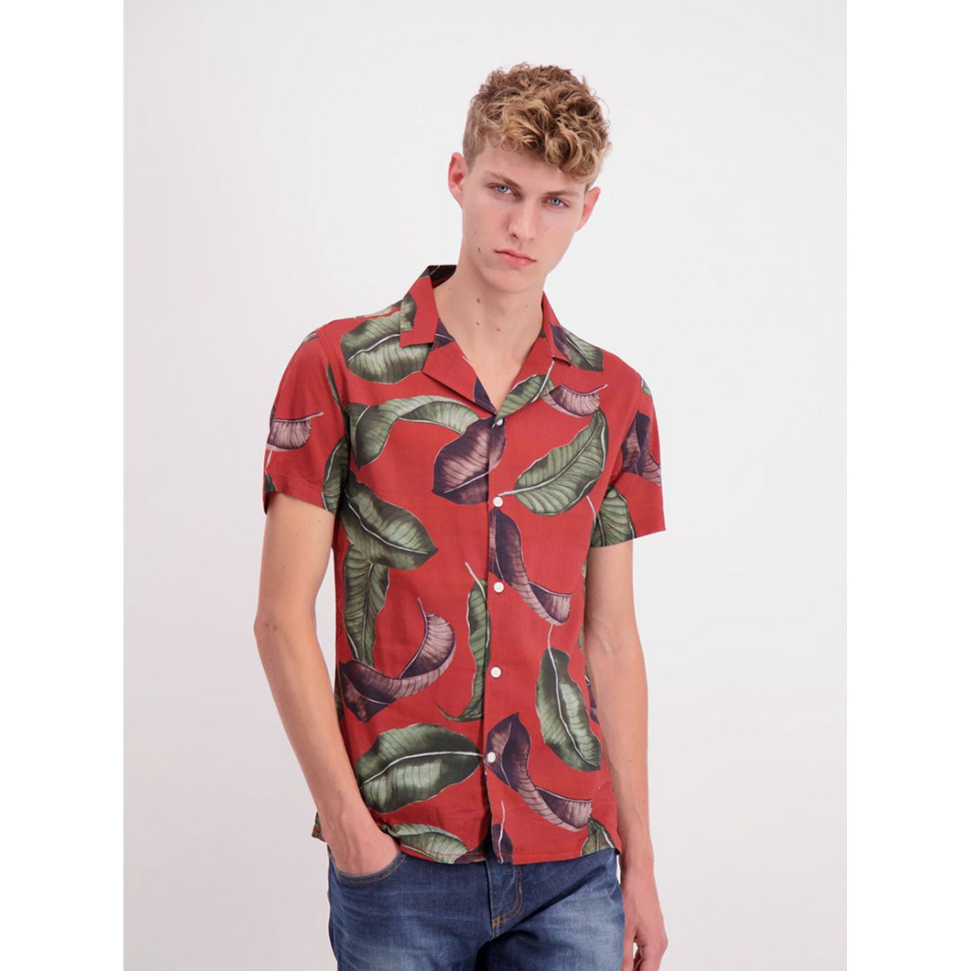 Shine Original Red Patterned Shirt