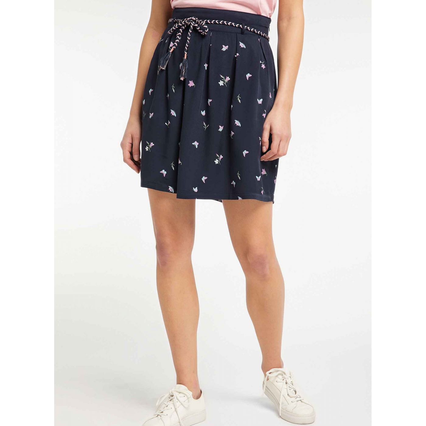 Ragwear Dark Blue Patterned Skirt