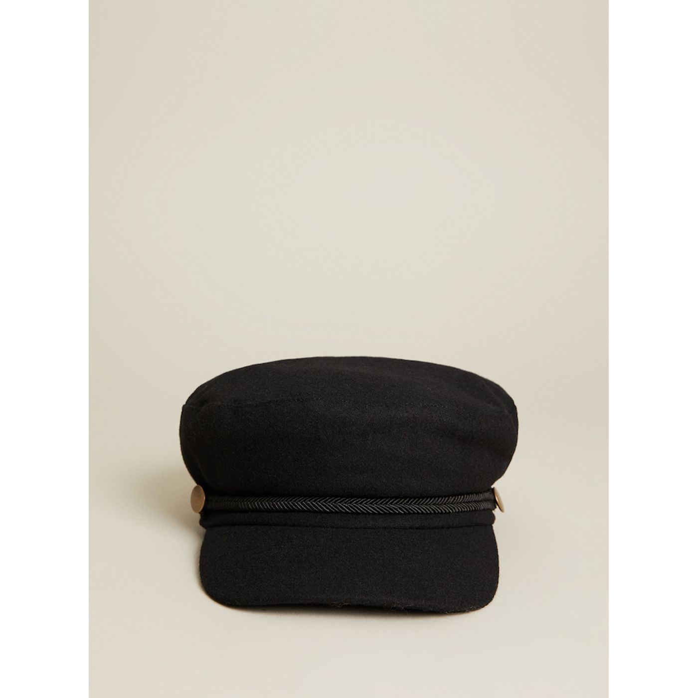 Black Wool Cap Mango