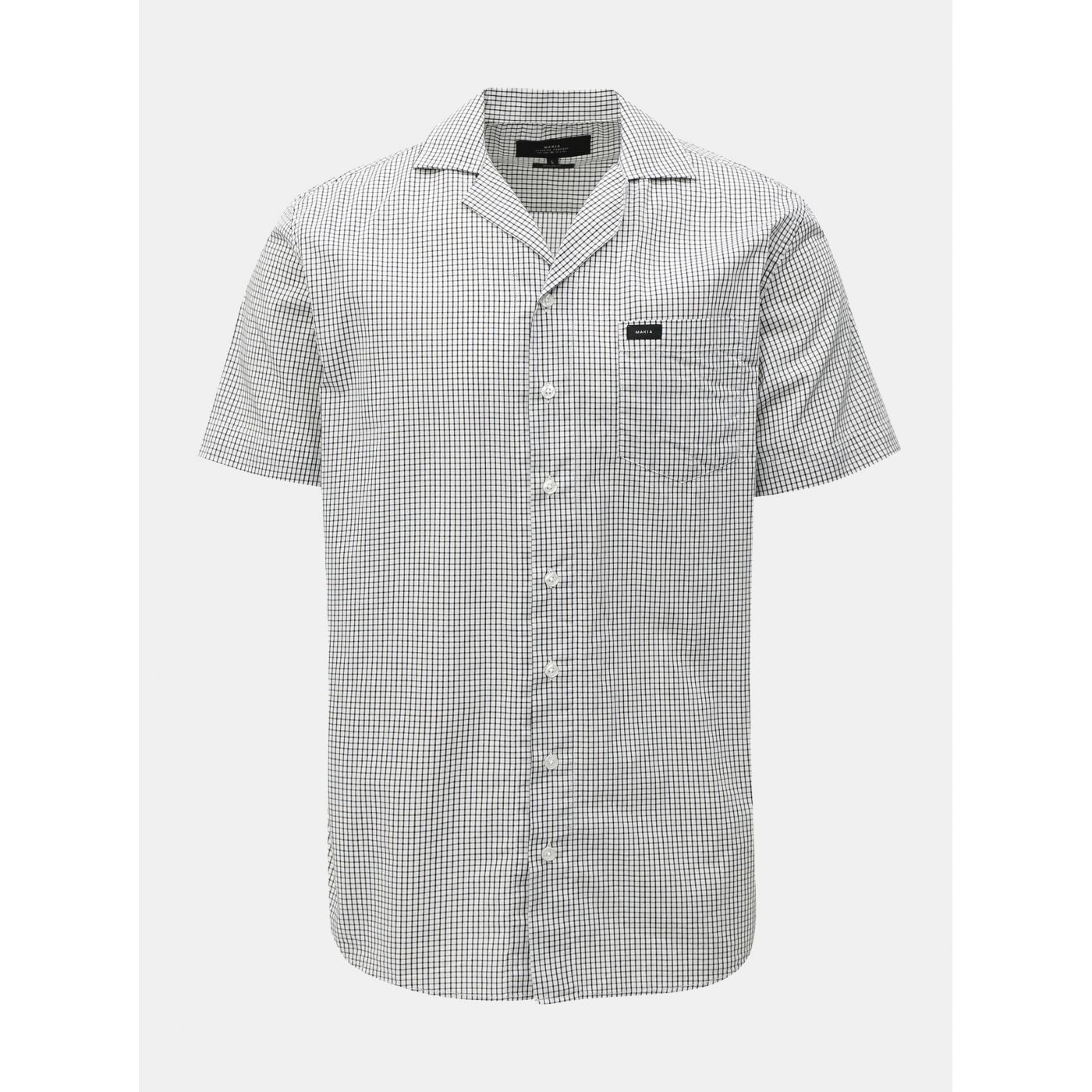 Black-white checked regular fit Makia shirt