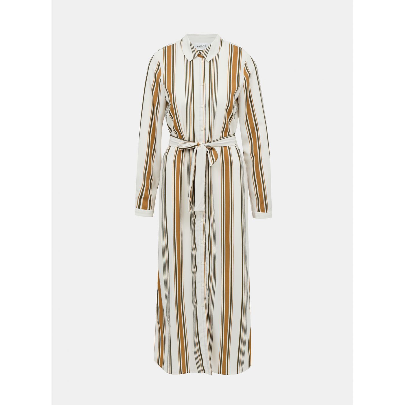 Beige Striped Shirt Maxi Dress AWARE by VERO MODA Athens