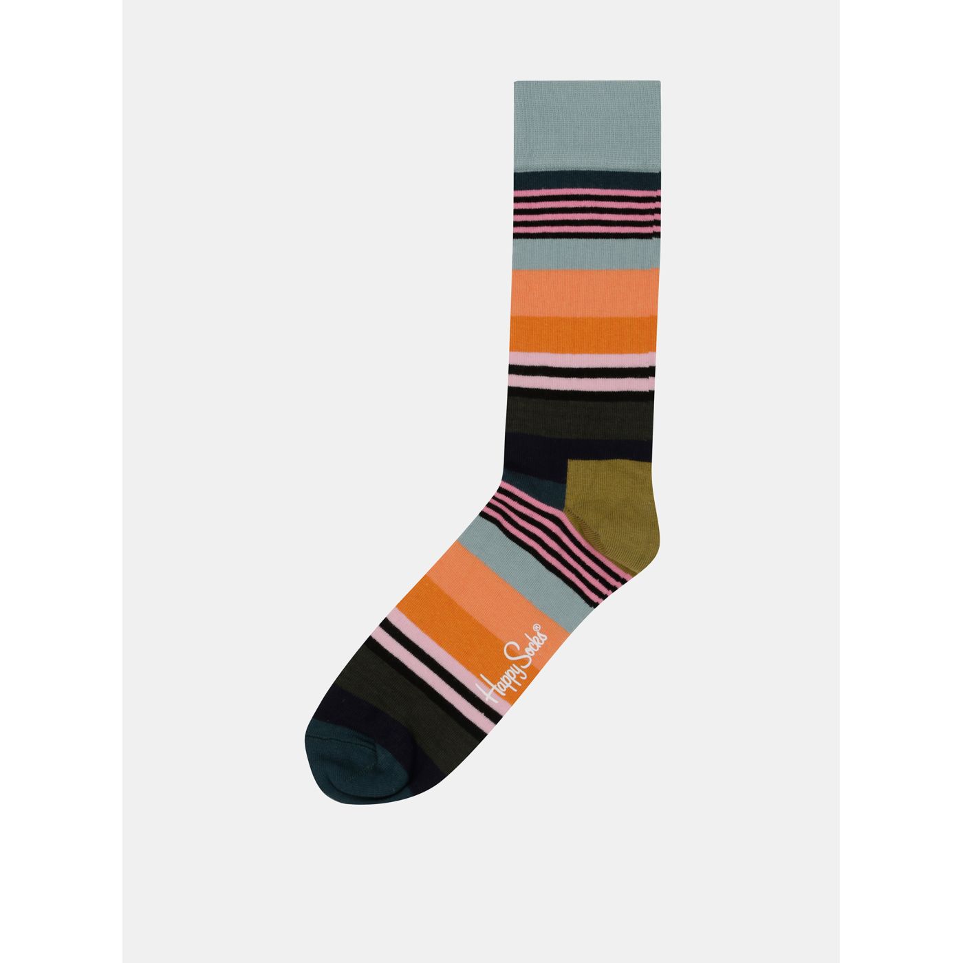 Modro-oranžové ponožky Happy Socks Multi Stripe