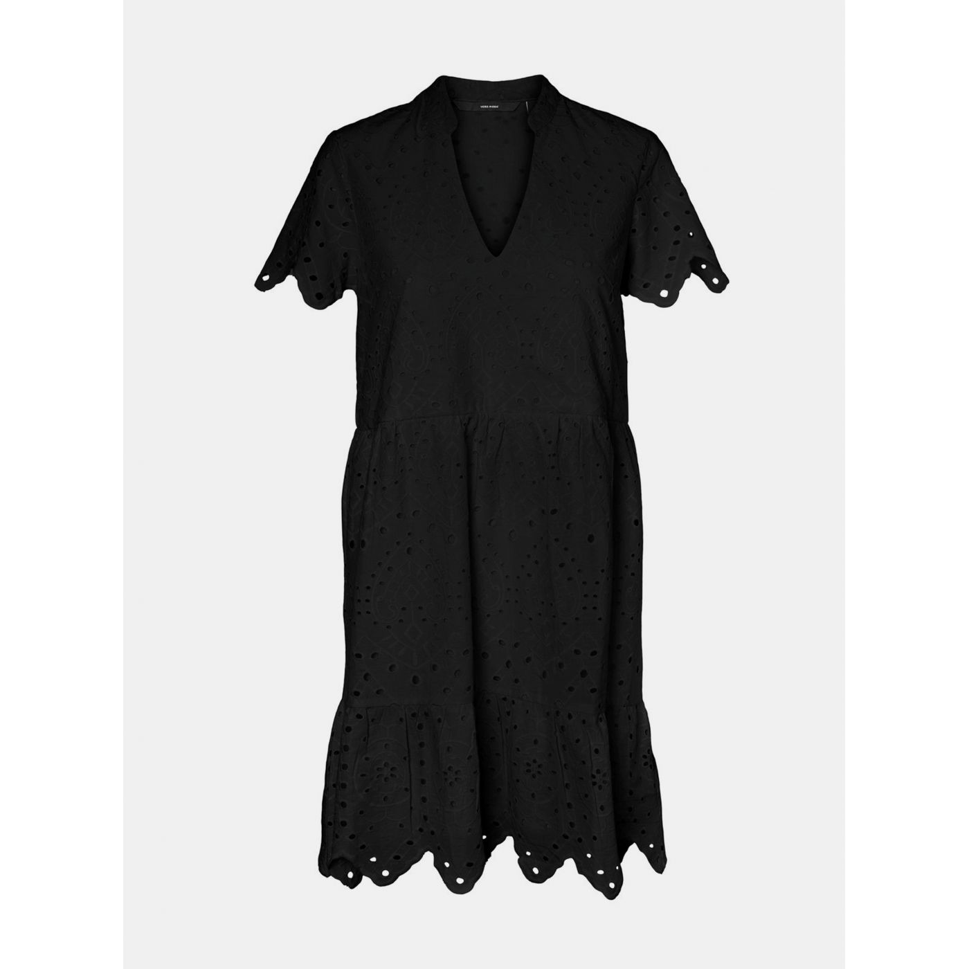 Black loose dress with madeira VERO MODA Norah