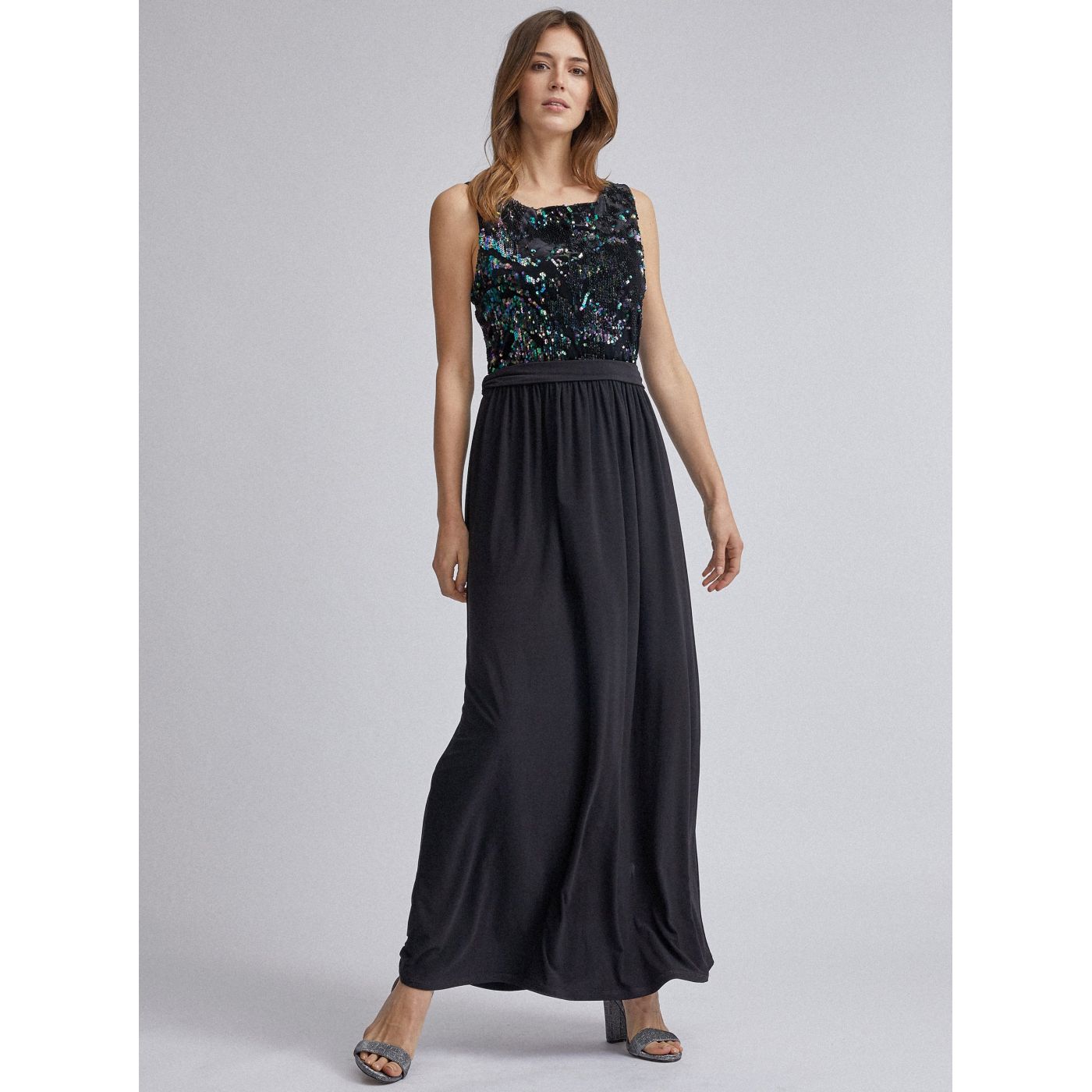 Black maxi dress with sequins Dorothy Perkins