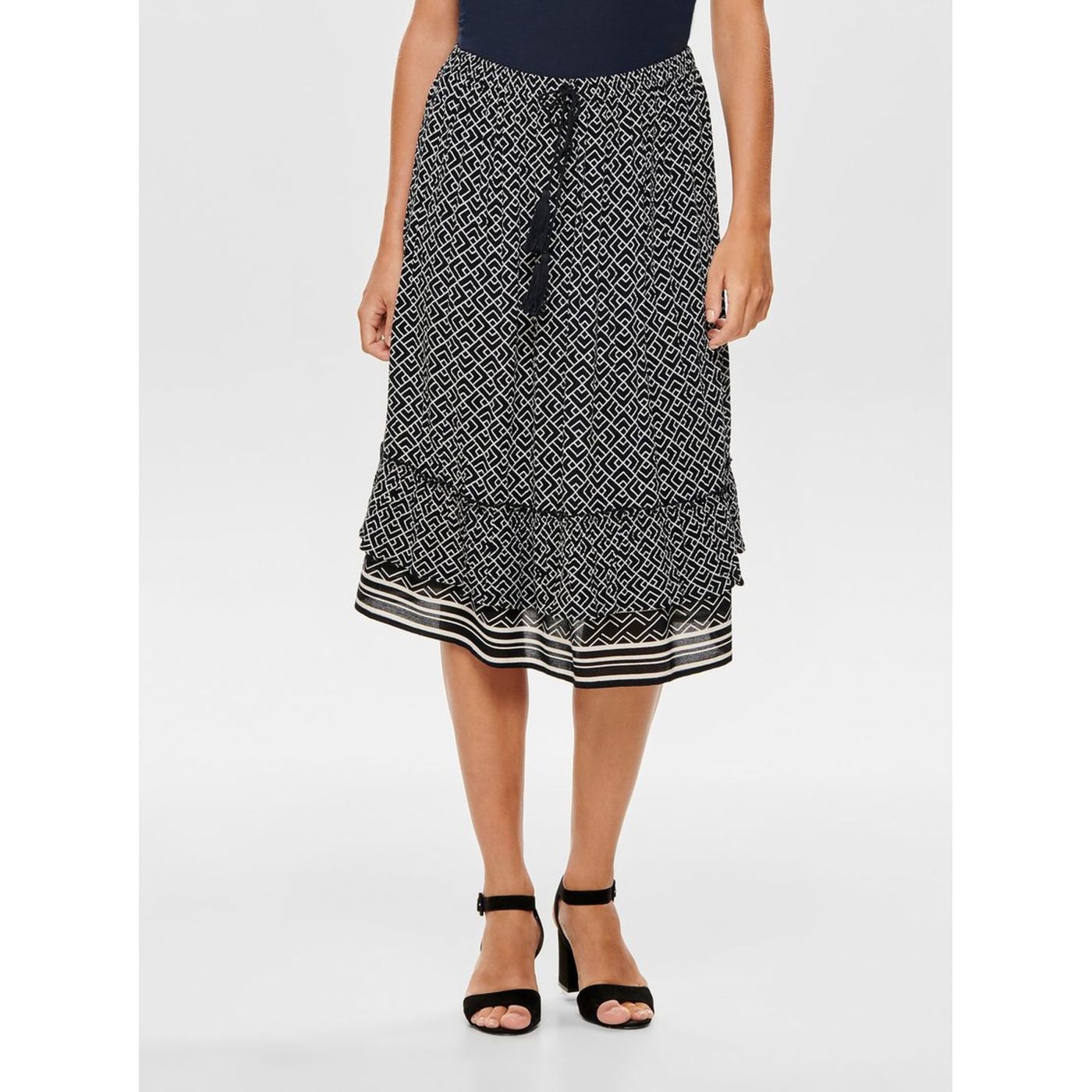 Black patterned skirt Jacqueline de Yong Jackie
