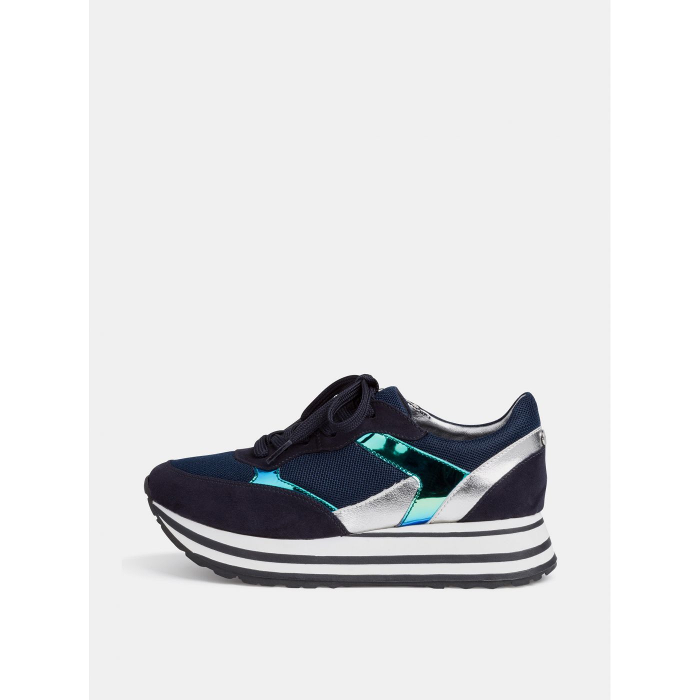 Dark blue sneakers on Tamaris platform