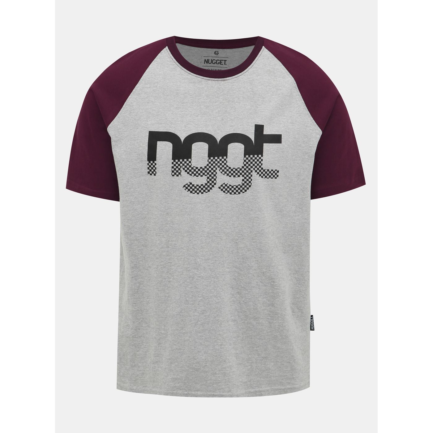 Light grey men's T-shirt with NUGGET Asset print