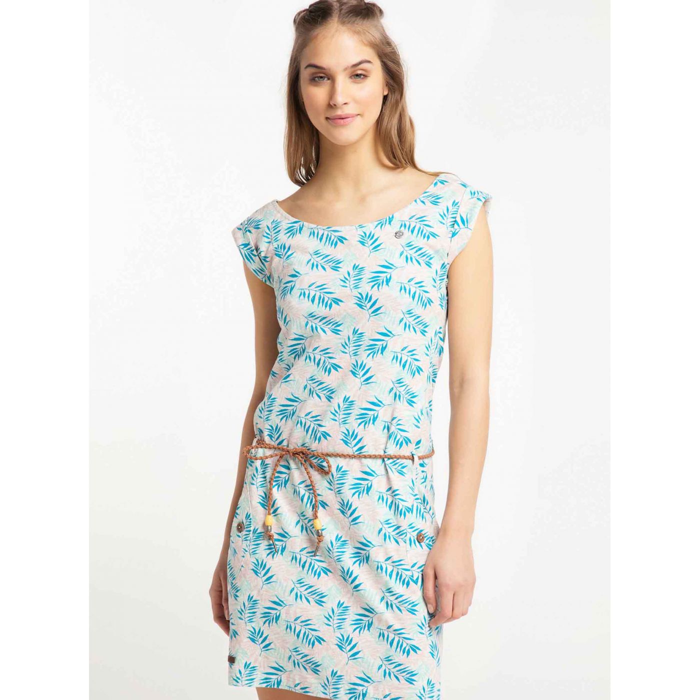 Blue-Grey Patterned Ragwear Tag Leaves