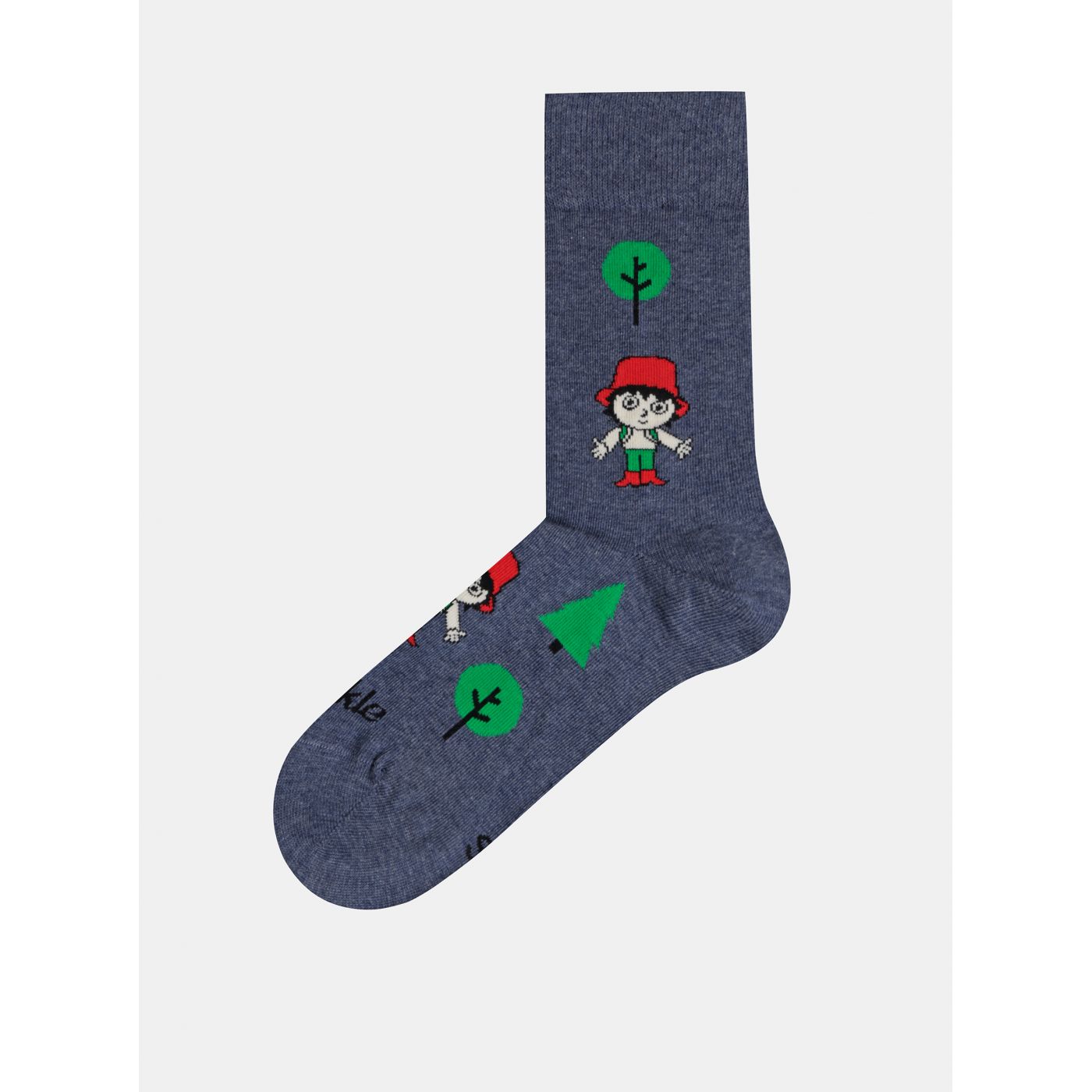 Fusakle Rumcajz Dark Blue Patterned Socks