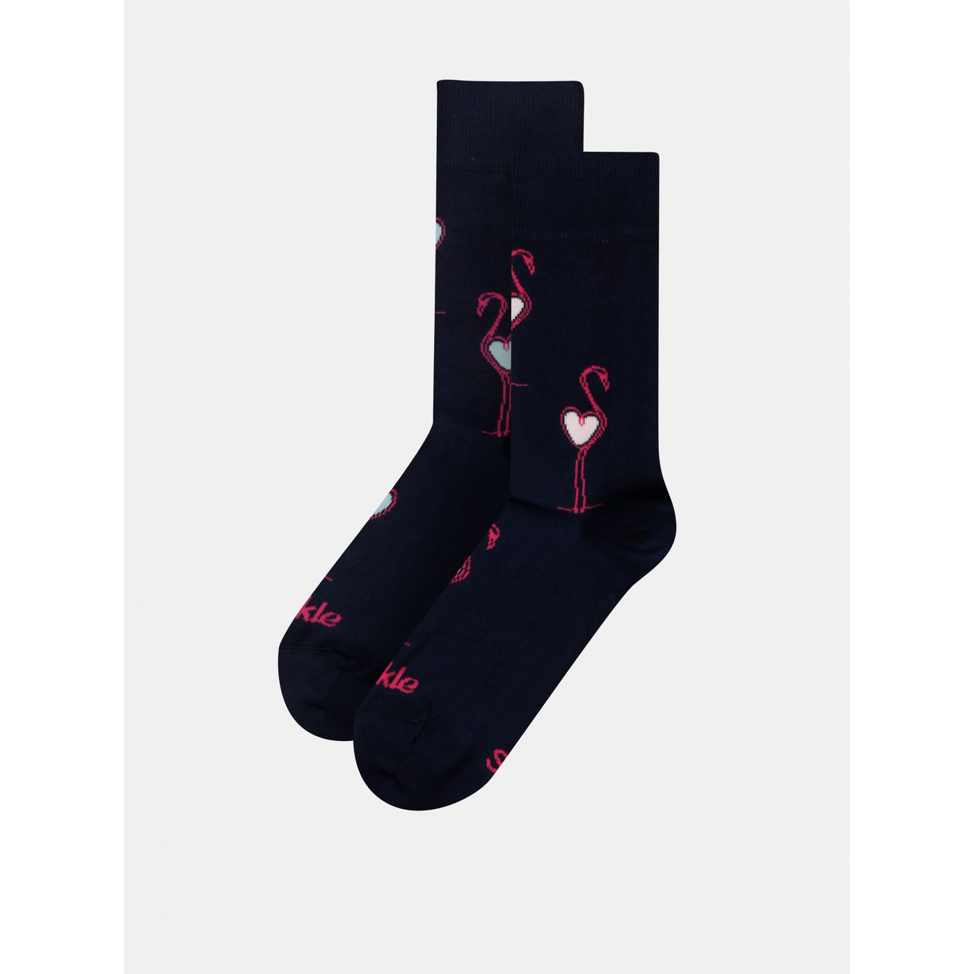 Dark Blue Women's Patterned Socks Fusakle Flamingo