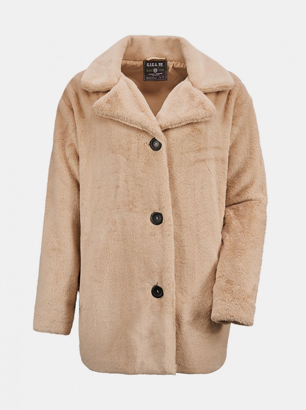 Beige coat in artificial leather killtec