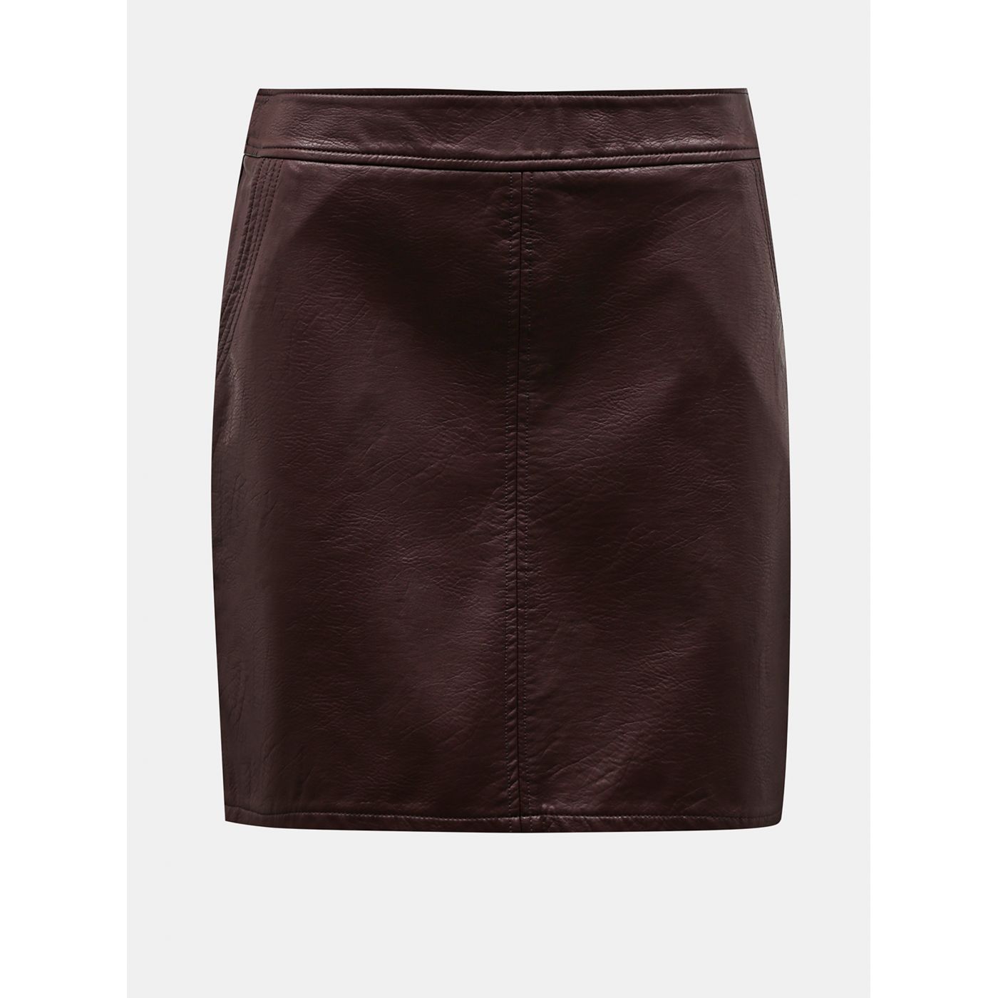 Burgundy leatherette skirt Dorothy Perkins