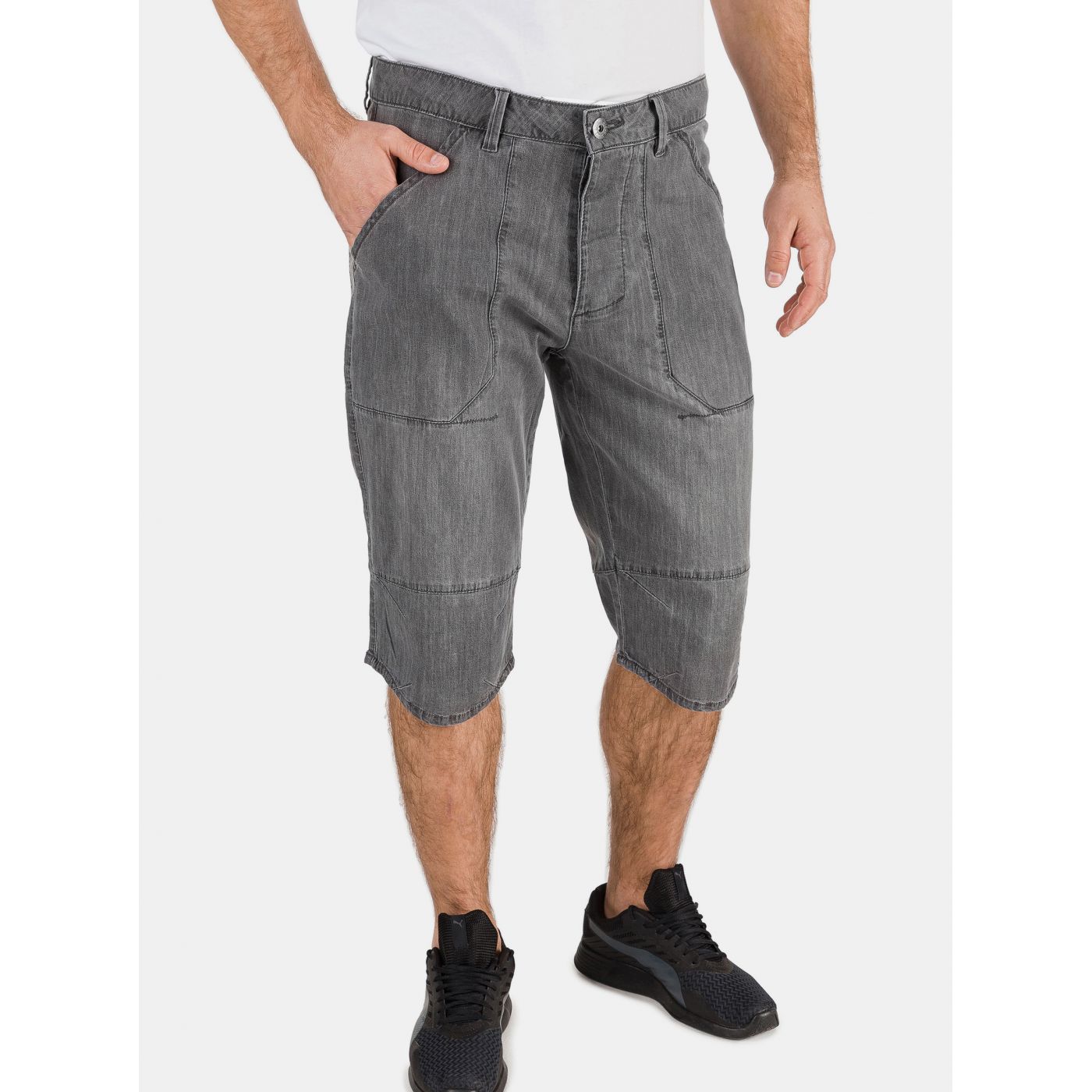 Grey Men's Denim Shorts SAM 73