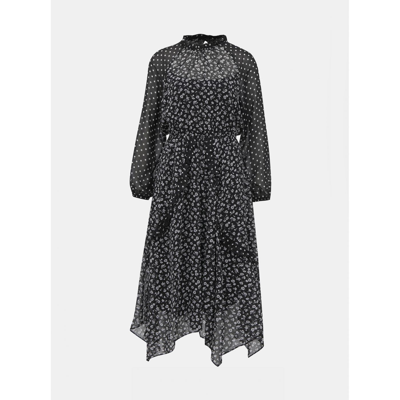 Black Patterned Mididishes Dorothy Perkins Petite