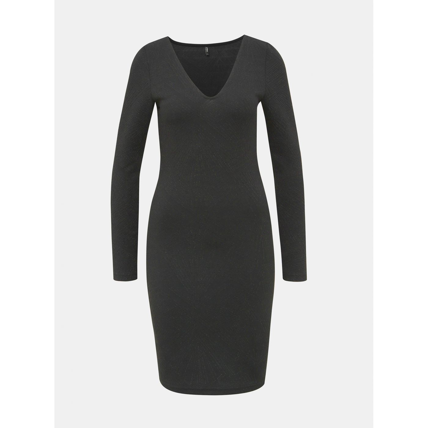 Black Patterned Pouch Dress ONLY Shine