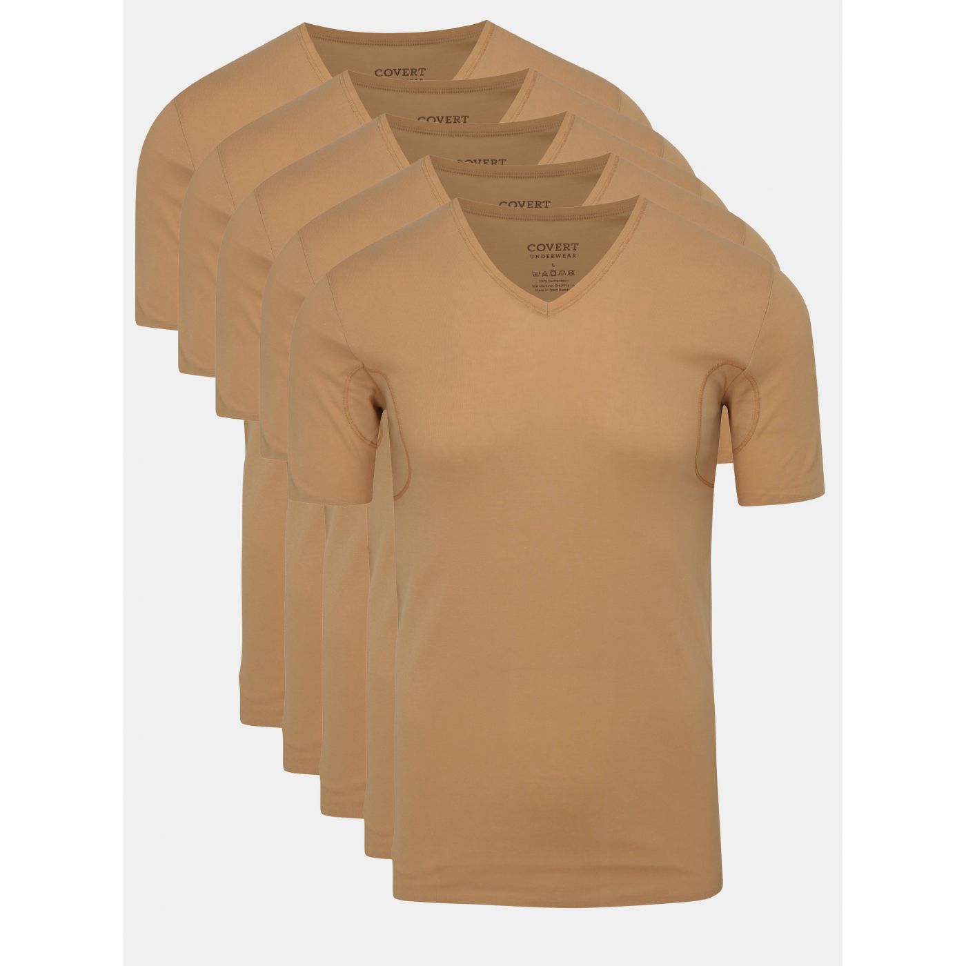 Set of five body skinny T-shirts under the shirt with Covert Underwear