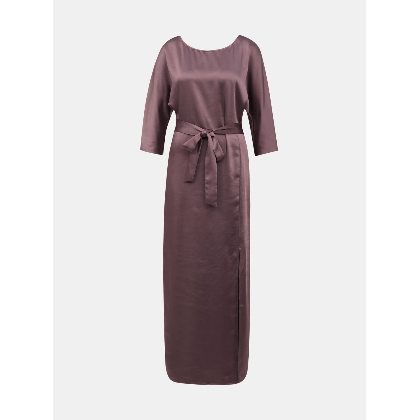 Purple satin maxi dress with exposed back VILA Sateeny