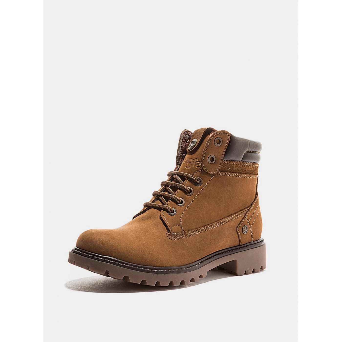 Brown Women's Leather Winter Boots Wrangler