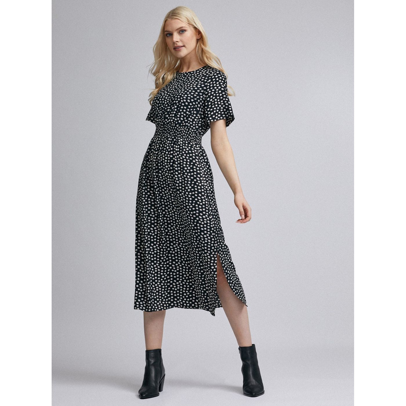 Black patterned mididishes Dorothy Perkins