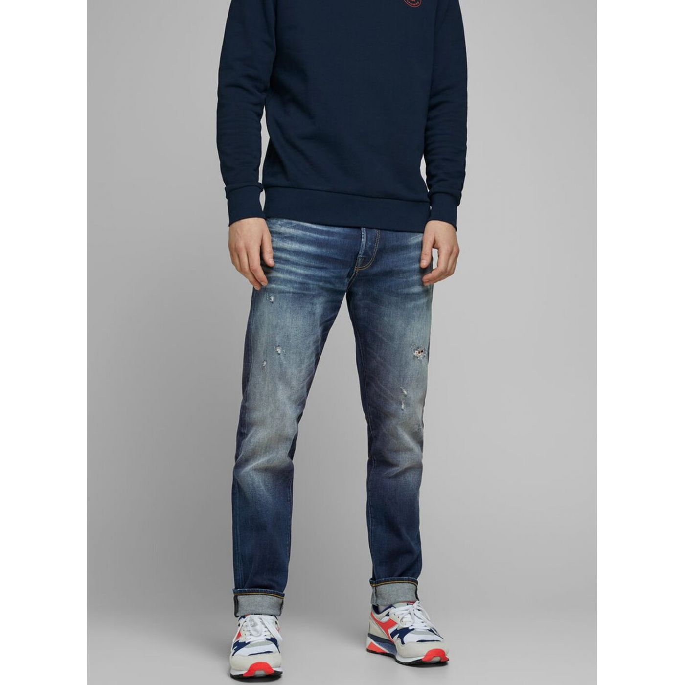Blue tapered fit jeans Jack & Jones Fred