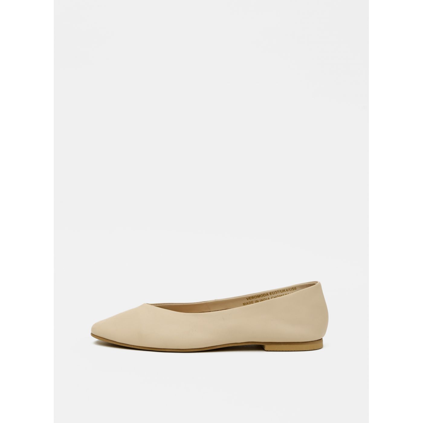 Beige leather ballerinas VERO MODA Mella