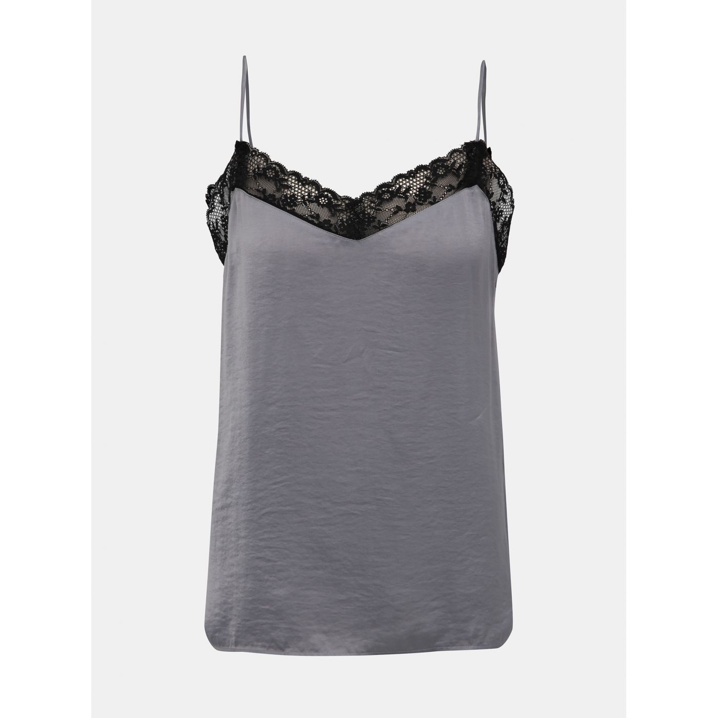 Grey top with lace Jacqueline de Yong Lolly